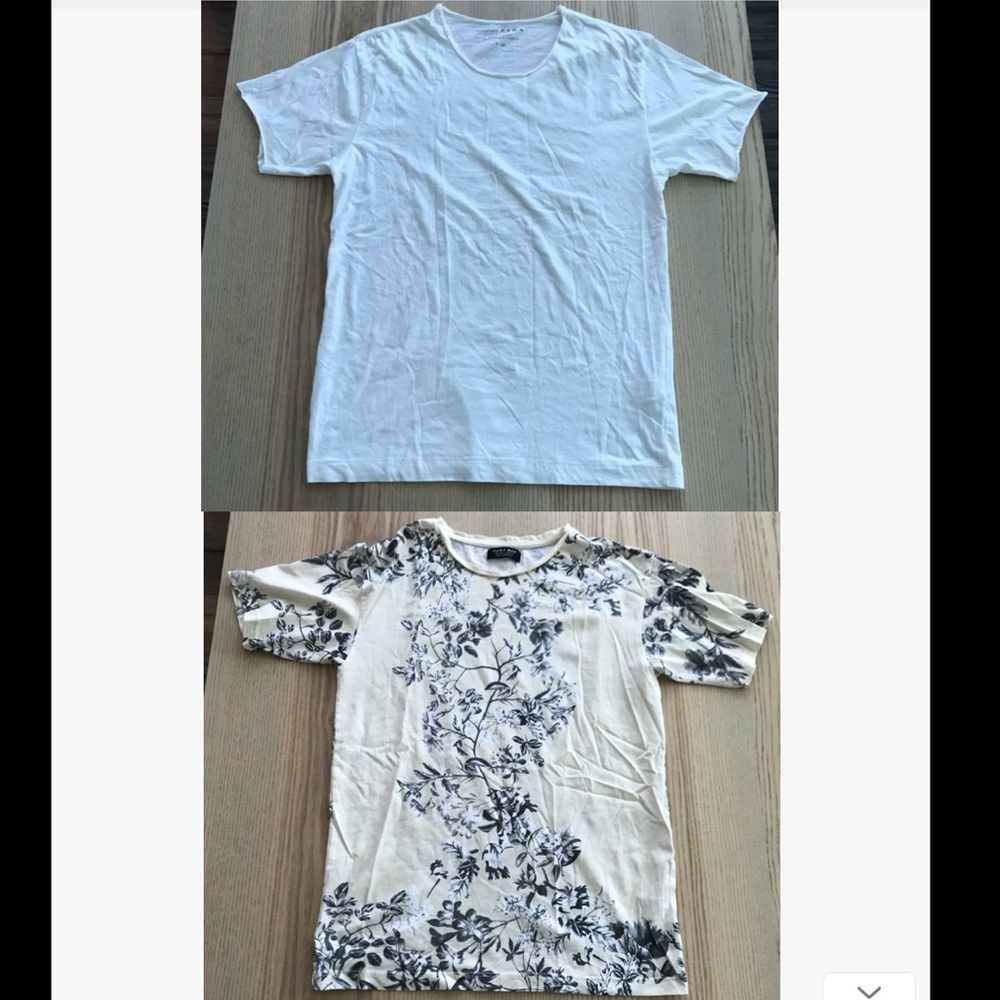Lot Bundle of 2 ZARA men t shirts